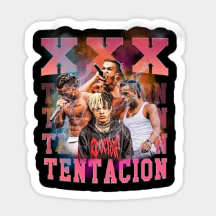 XXX tentation bootleg hip hop t shirt design Sticker